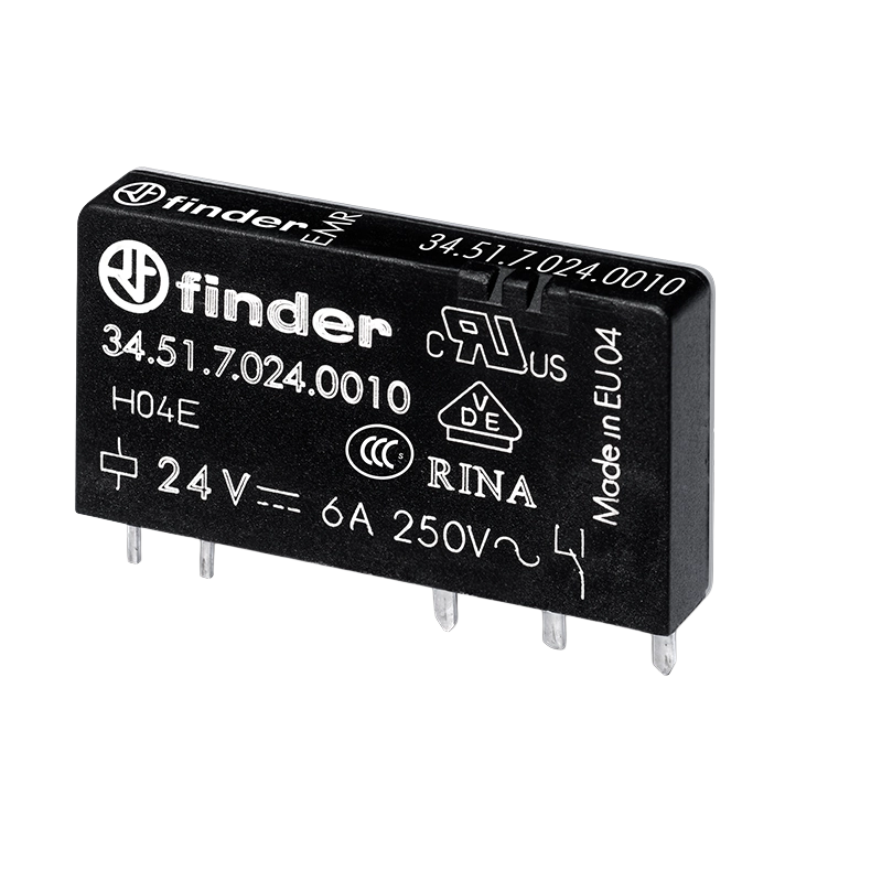 Finder 34.51.7.024.0010 24VAC/DC 1 Kontak Slim Röle