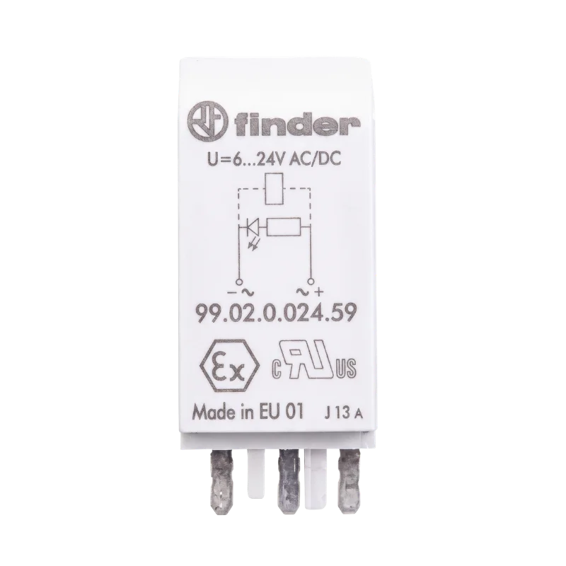 Finder 99.02.0.024.59 LED Modülü 95.05 ve 95.P5 röle soketleri için