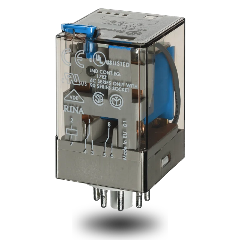 Finder 60.12.9.012.0040 12V DC 2CO 10A Röle