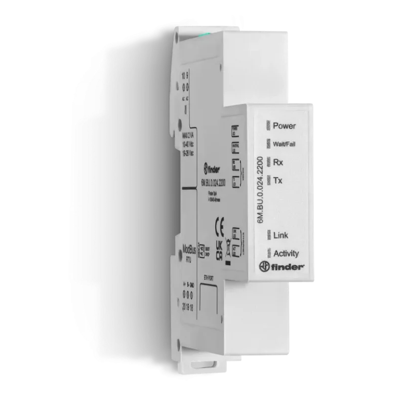 Finder 6M.BU.0.024.2200 24V DC Modbus TCP/IP-RS485 Köprü
